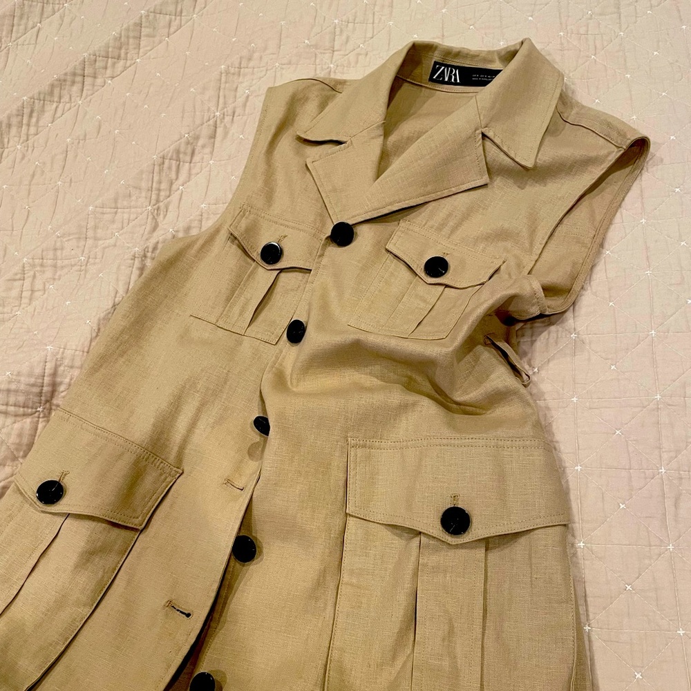 Brand new, without tag Zara linen vest